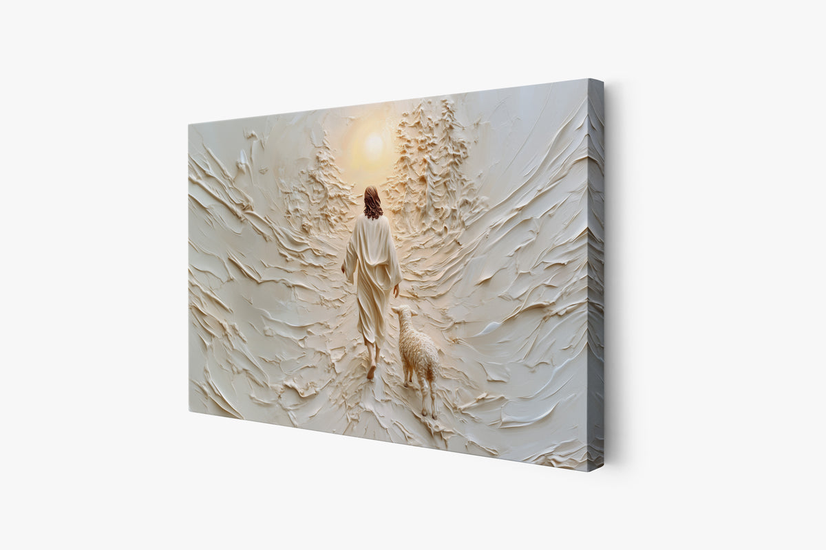 Jesus Leaves the 99 Landscape - Stretched Canvas