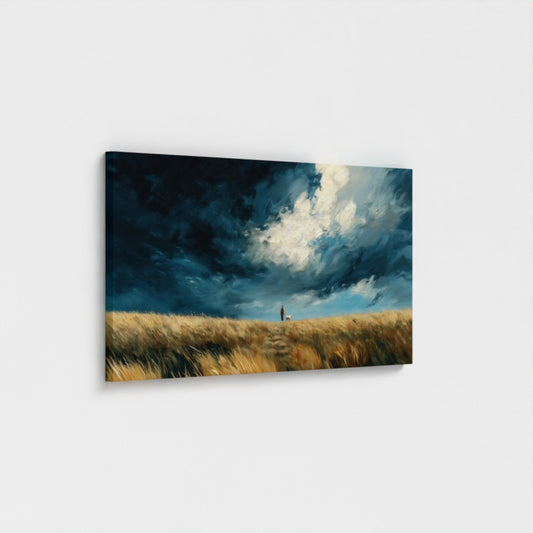 Jesus Leaves the 99 Scenic Depiction - Stretched Canvas