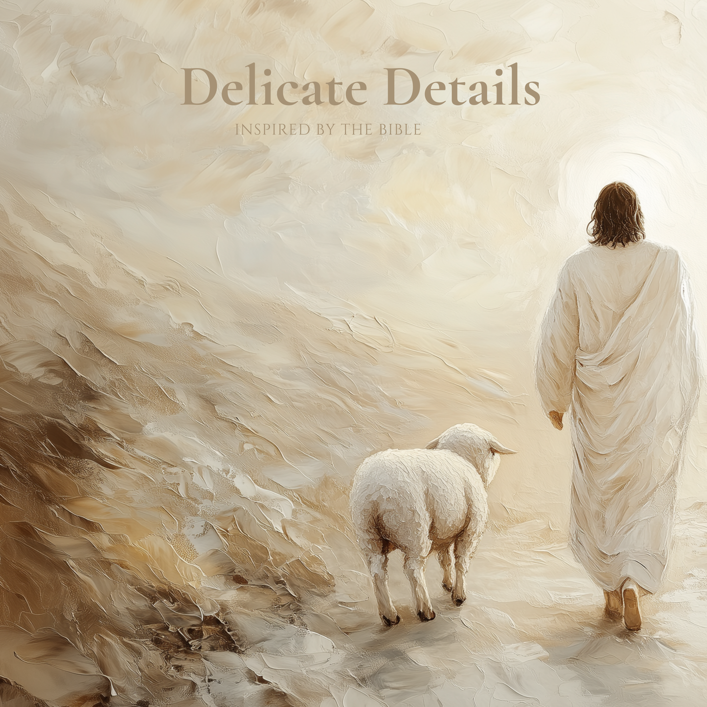 Jesus-Wandbild – Er verlässt die 99 – Leinwand