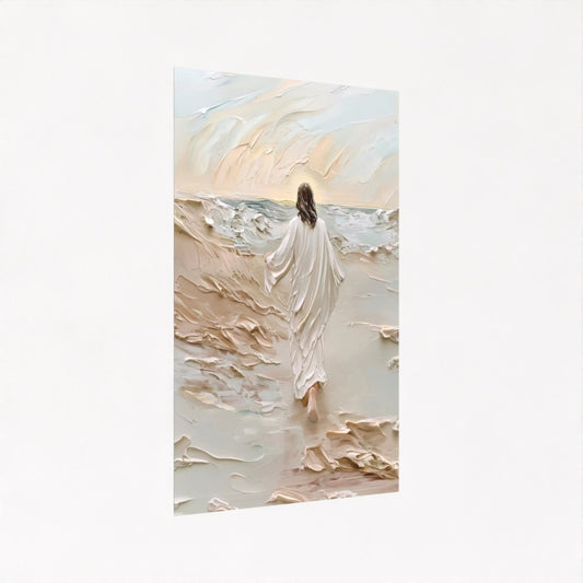 Jesús caminando sobre el agua Beige - Impresión