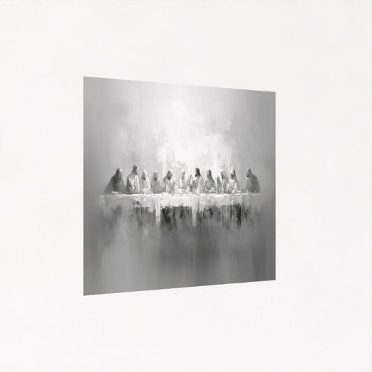 La última cena en blanco y negro - Impresión