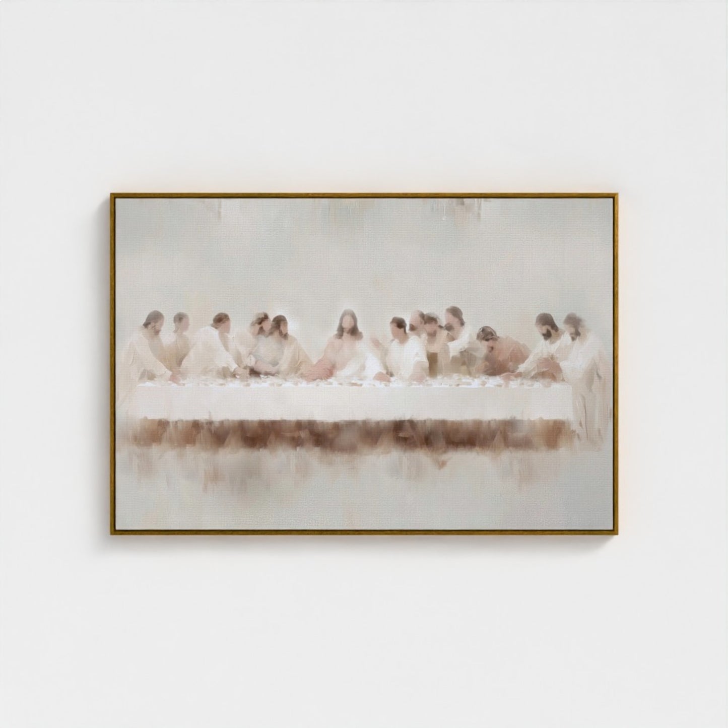 Last Supper Wall Art - Minimalist Abstract - Float Frame Canvas