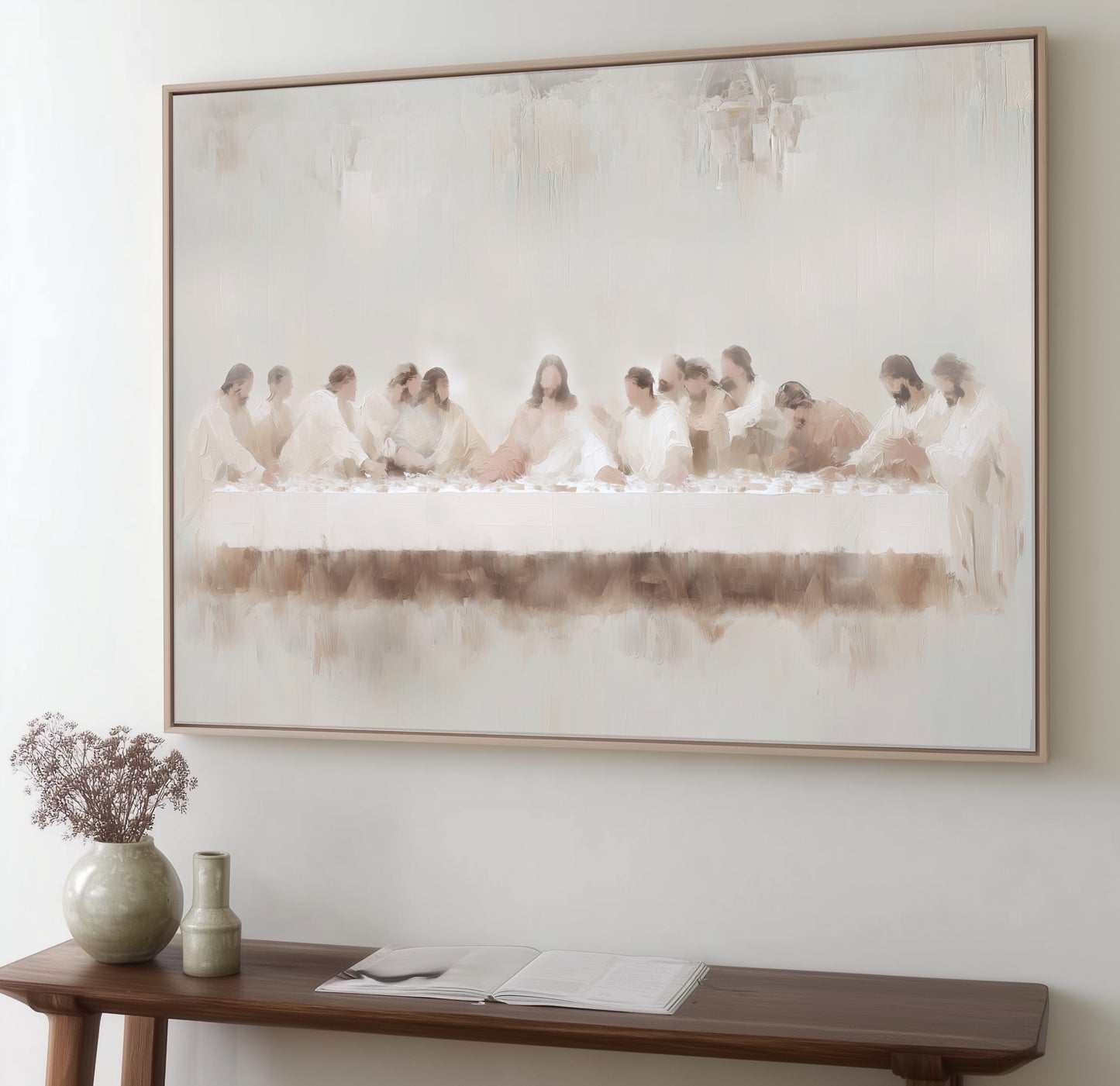 Last Supper Wall Art - Minimalist Abstract - Float Frame Canvas