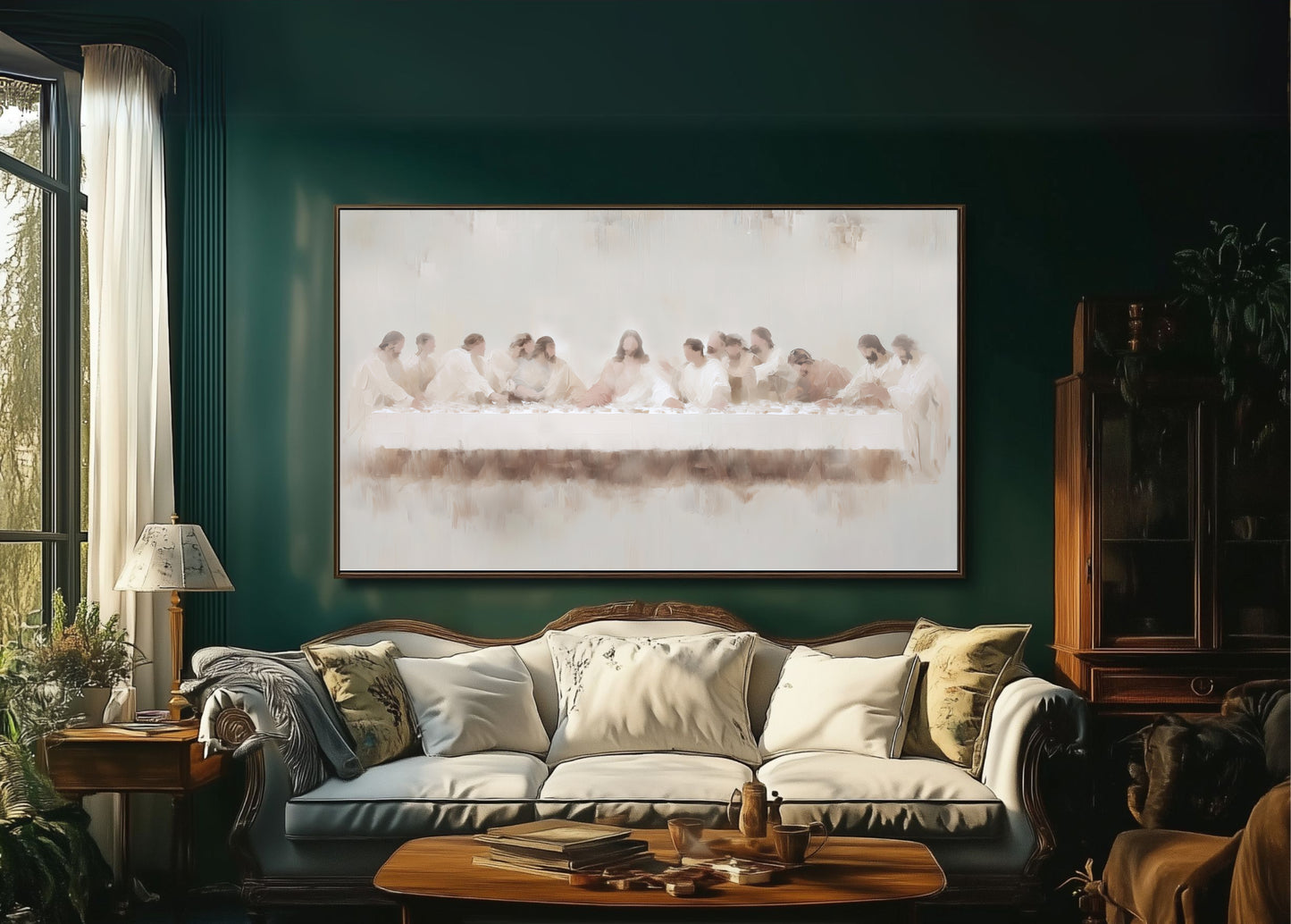 Last Supper Wall Art - Minimalist Abstract - Float Frame Canvas