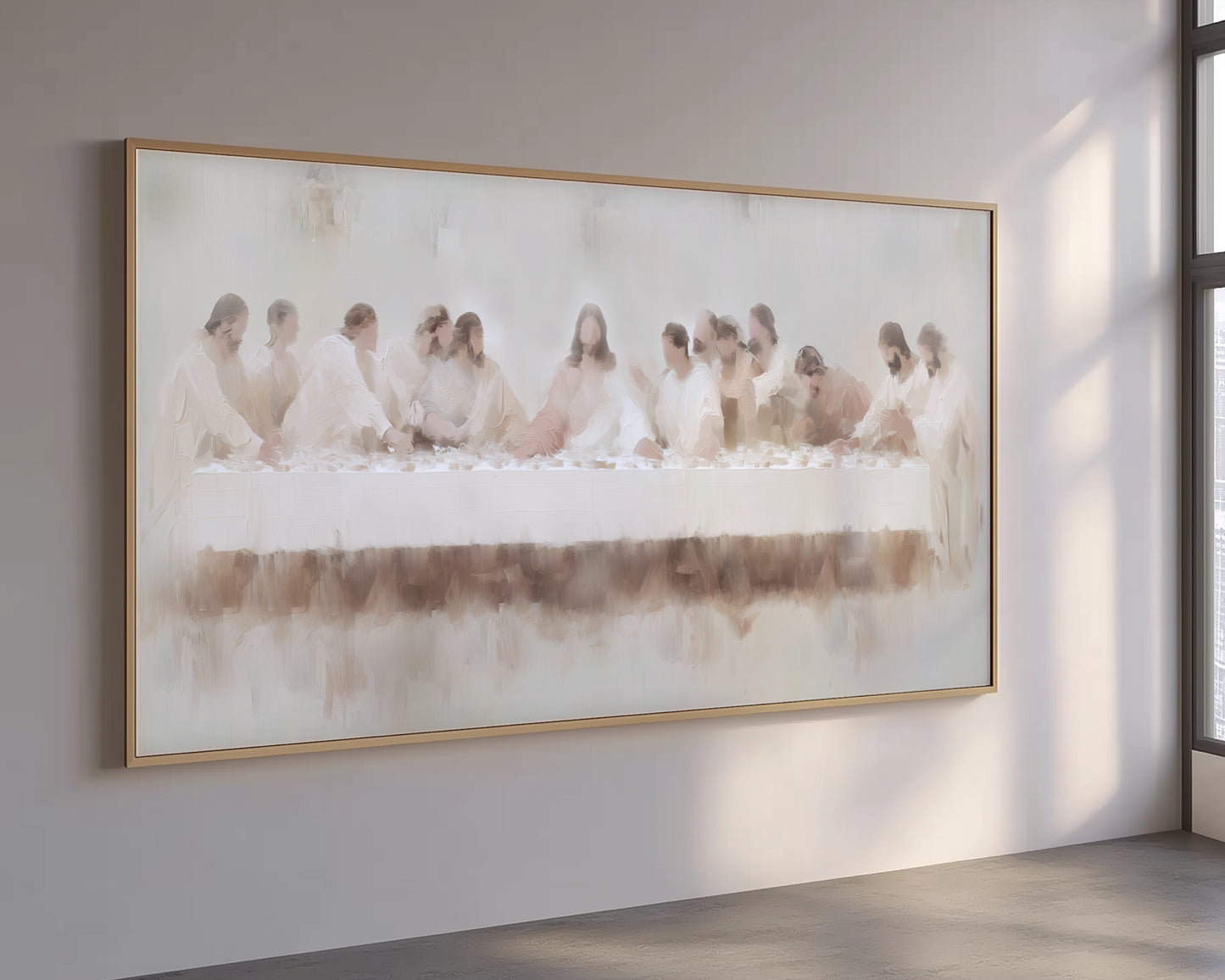 Last Supper Wall Art - Minimalist Abstract - Float Frame Canvas