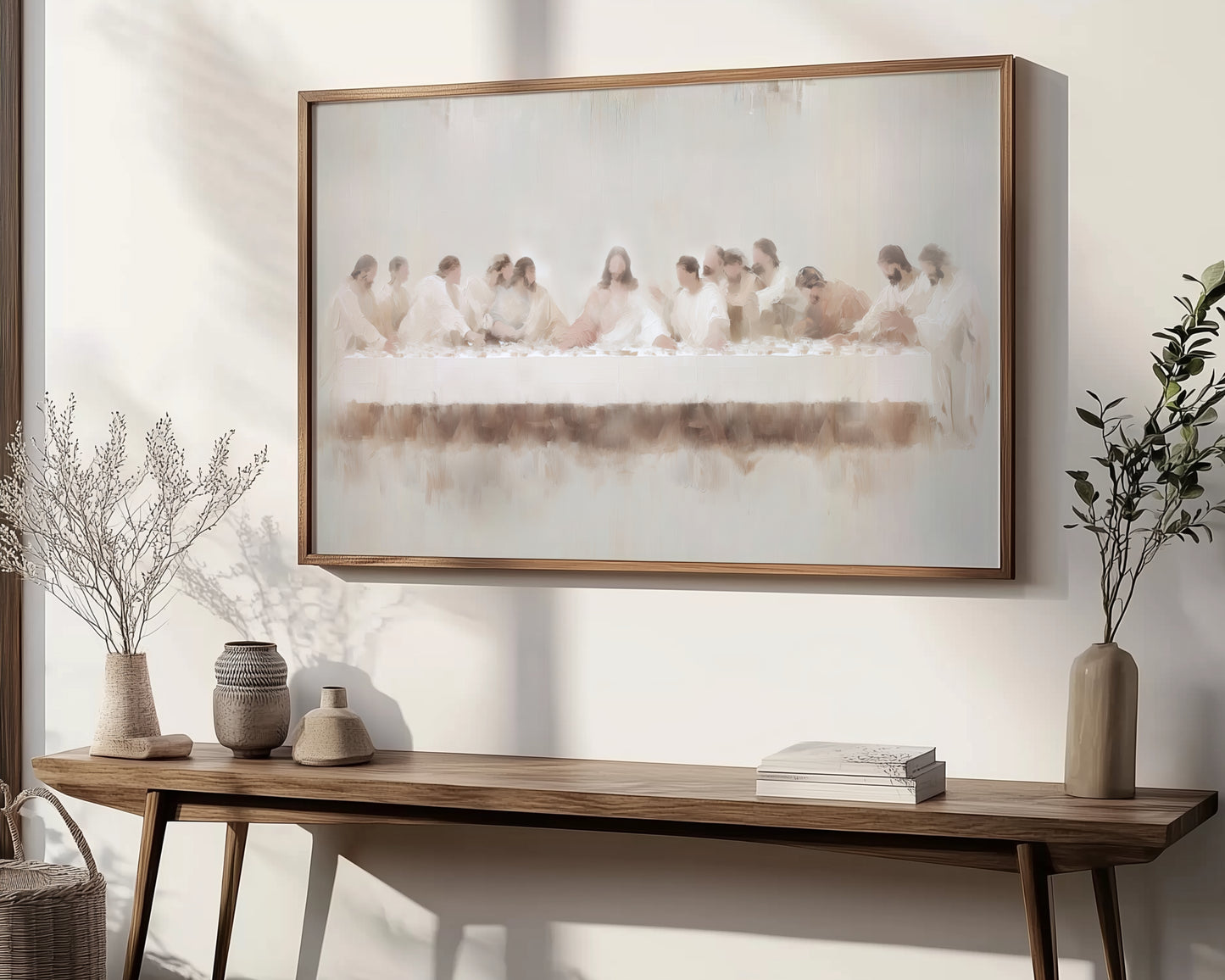Last Supper Wall Art - Minimalist Abstract - Float Frame Canvas