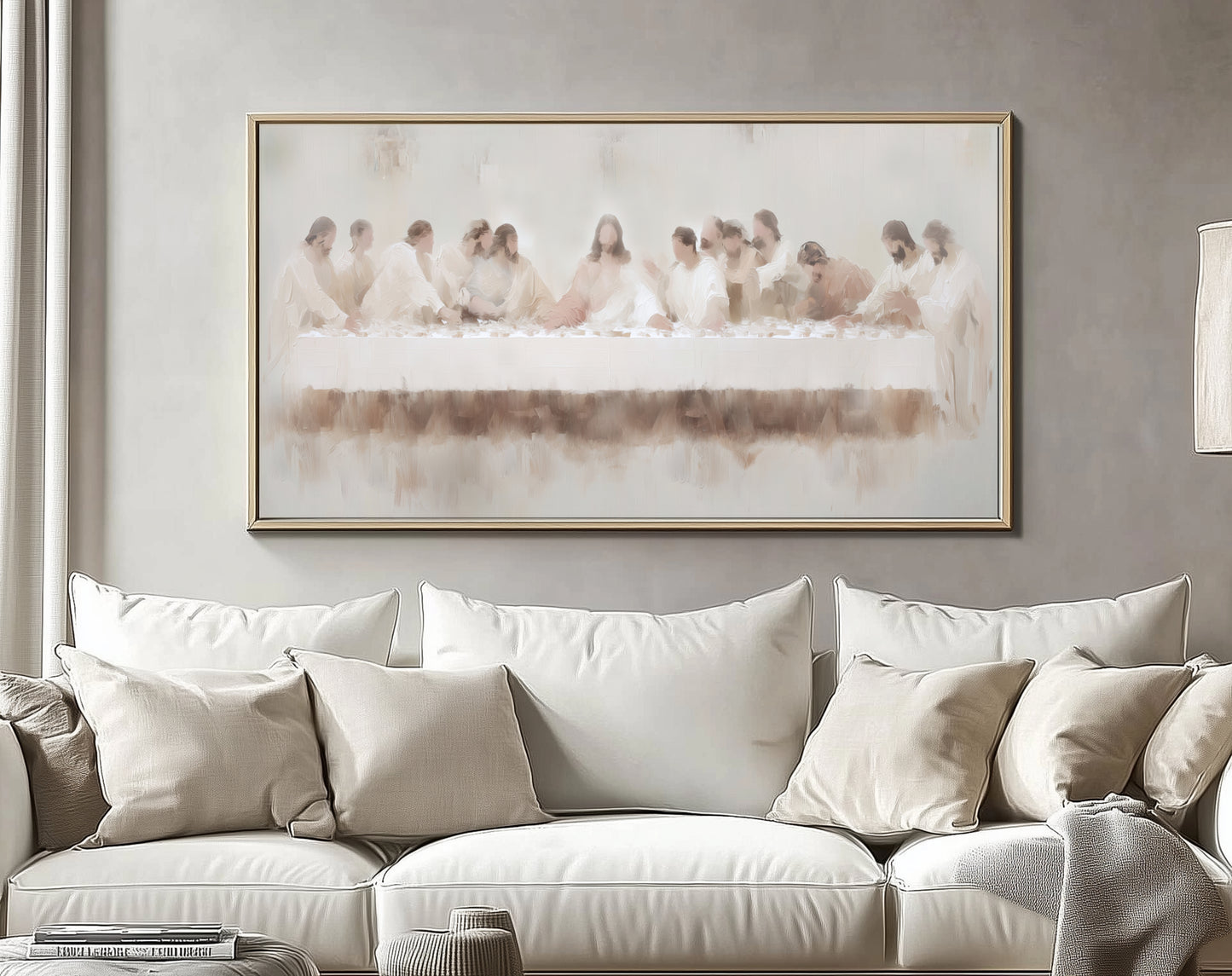 Last Supper Wall Art - Minimalist Abstract - Float Frame Canvas