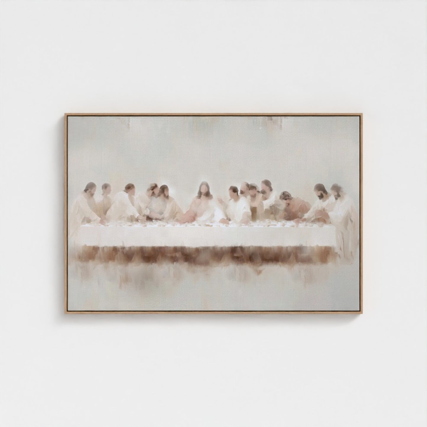 Last Supper Wall Art - Minimalist Abstract - Float Frame Canvas