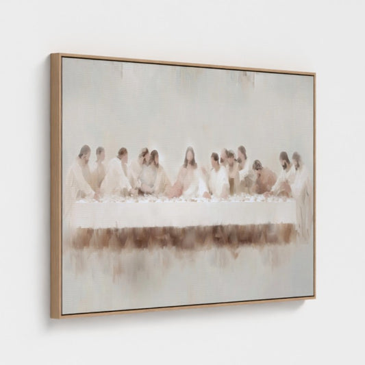 Last Supper Wall Art - Minimalist Abstract - Float Frame Canvas
