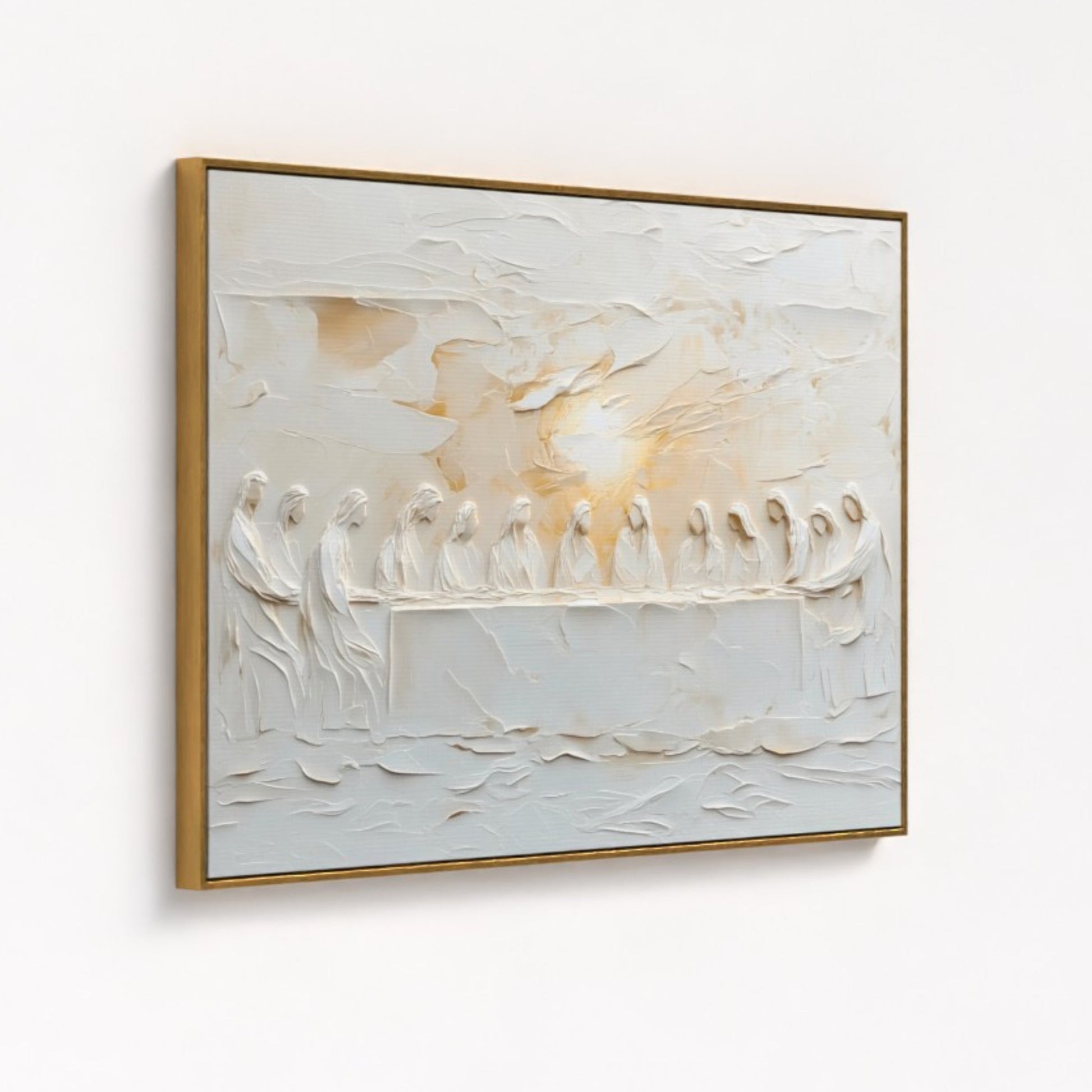 The Last Supper Abstract - Float Frame Canvas