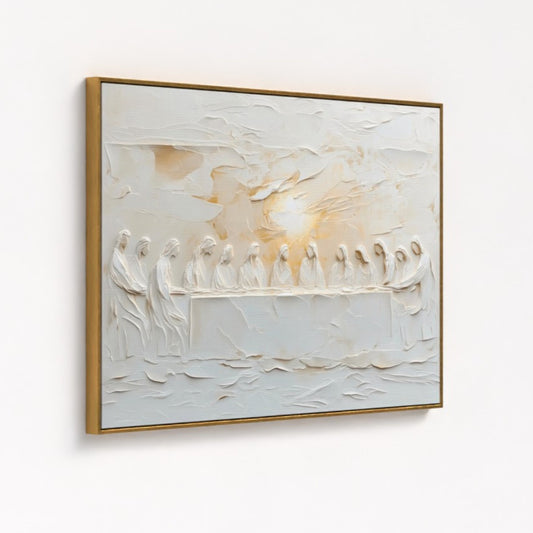 The Last Supper Abstract - Float Frame Canvas