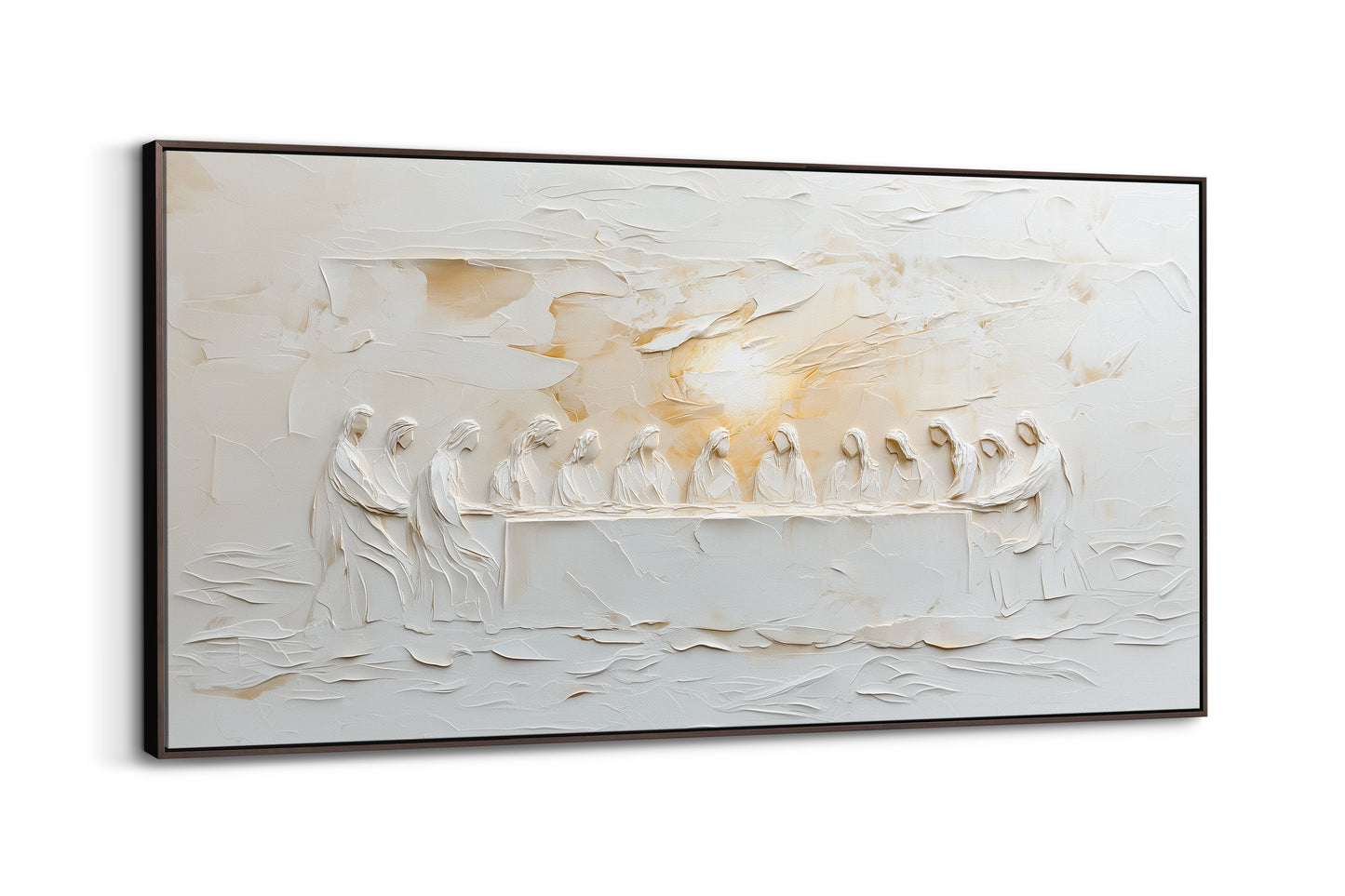 Last Supper Art Luke 22:19 Modern Catholic Artwork  - Float Frame Canvas