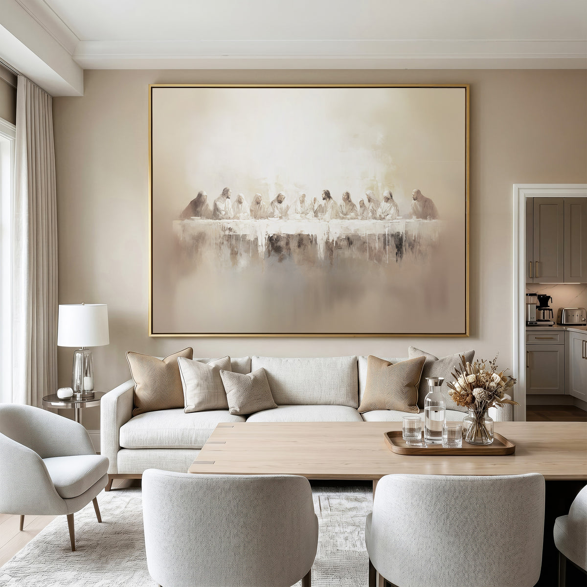 Letztes Abendmahl - Float Frame Canvas