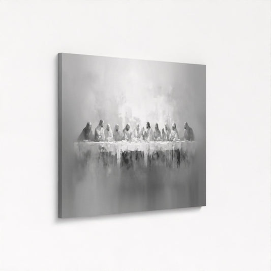 Last Supper Black Wall Art - Stretched Canvas