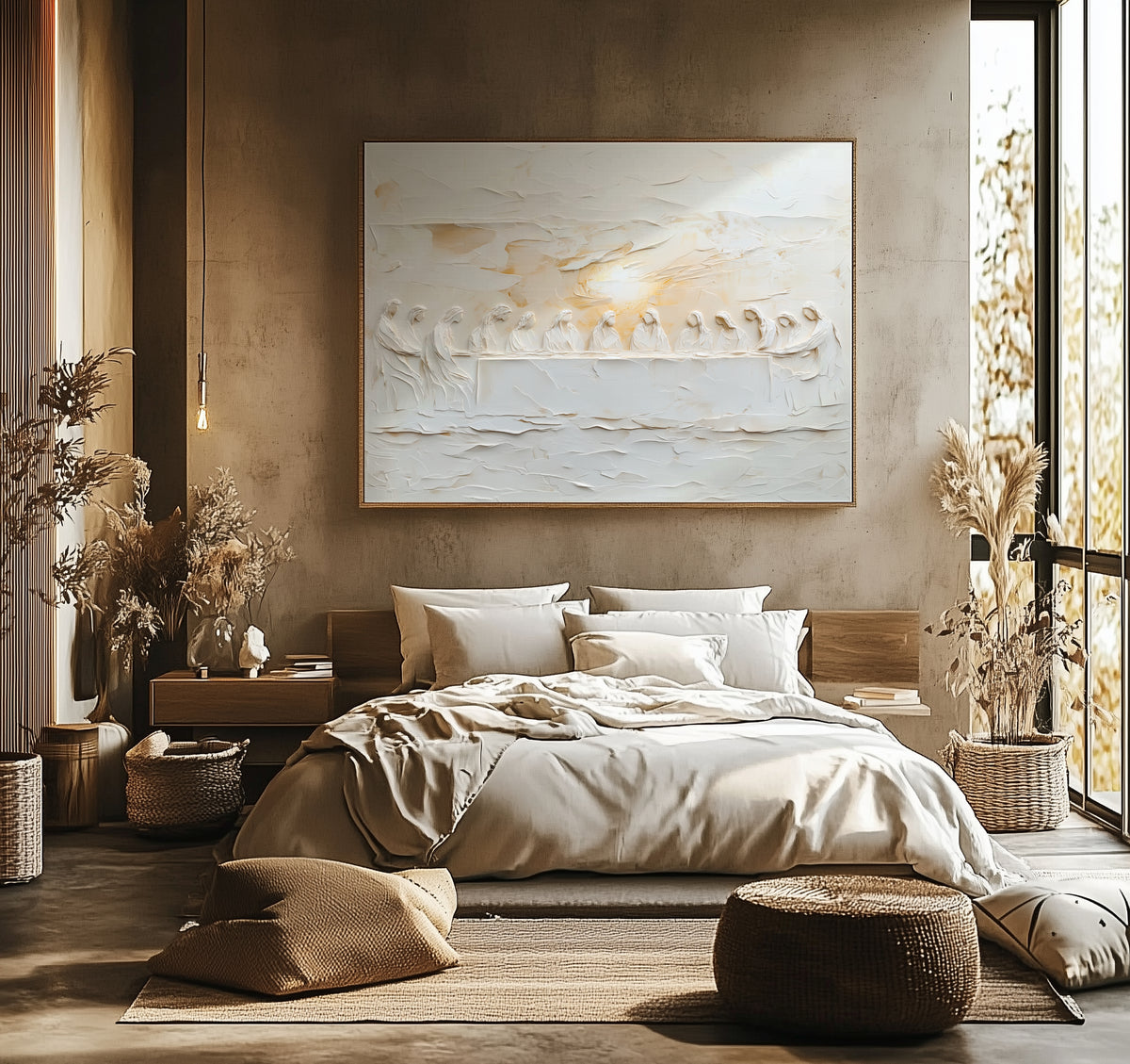 The Last Supper Abstract - Float Frame Canvas