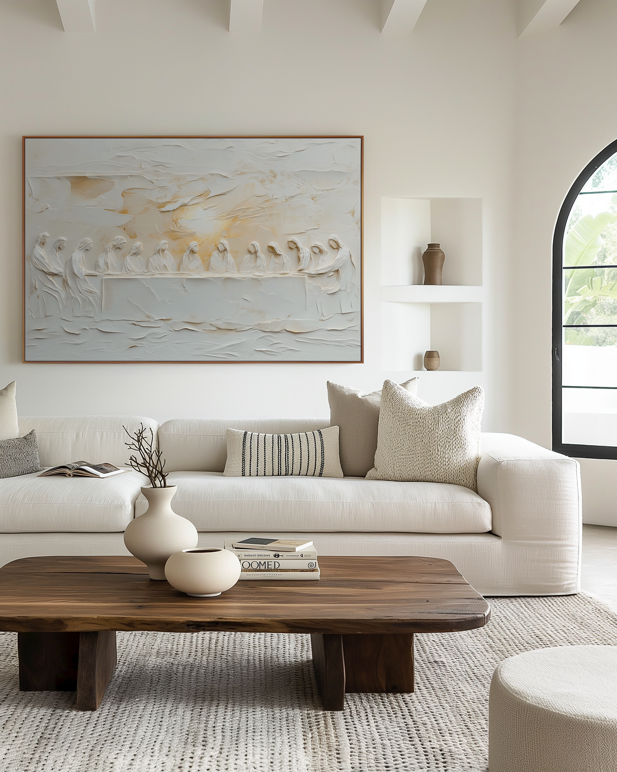 The Last Supper Abstract - Float Frame Canvas
