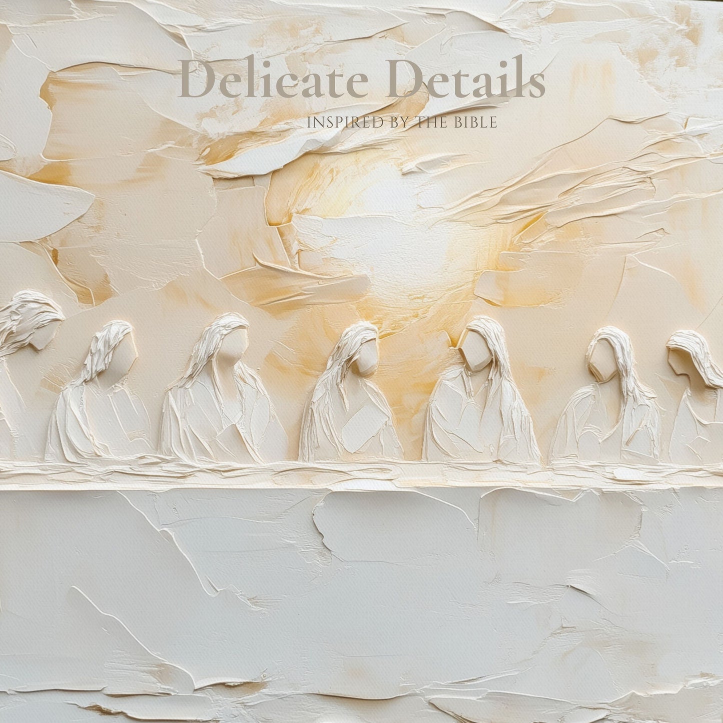 The Last Supper Abstract - Statement Piece  - Float Frame Canvas