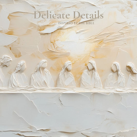 The Last Supper Abstract - Statement Piece  - Float Frame Canvas