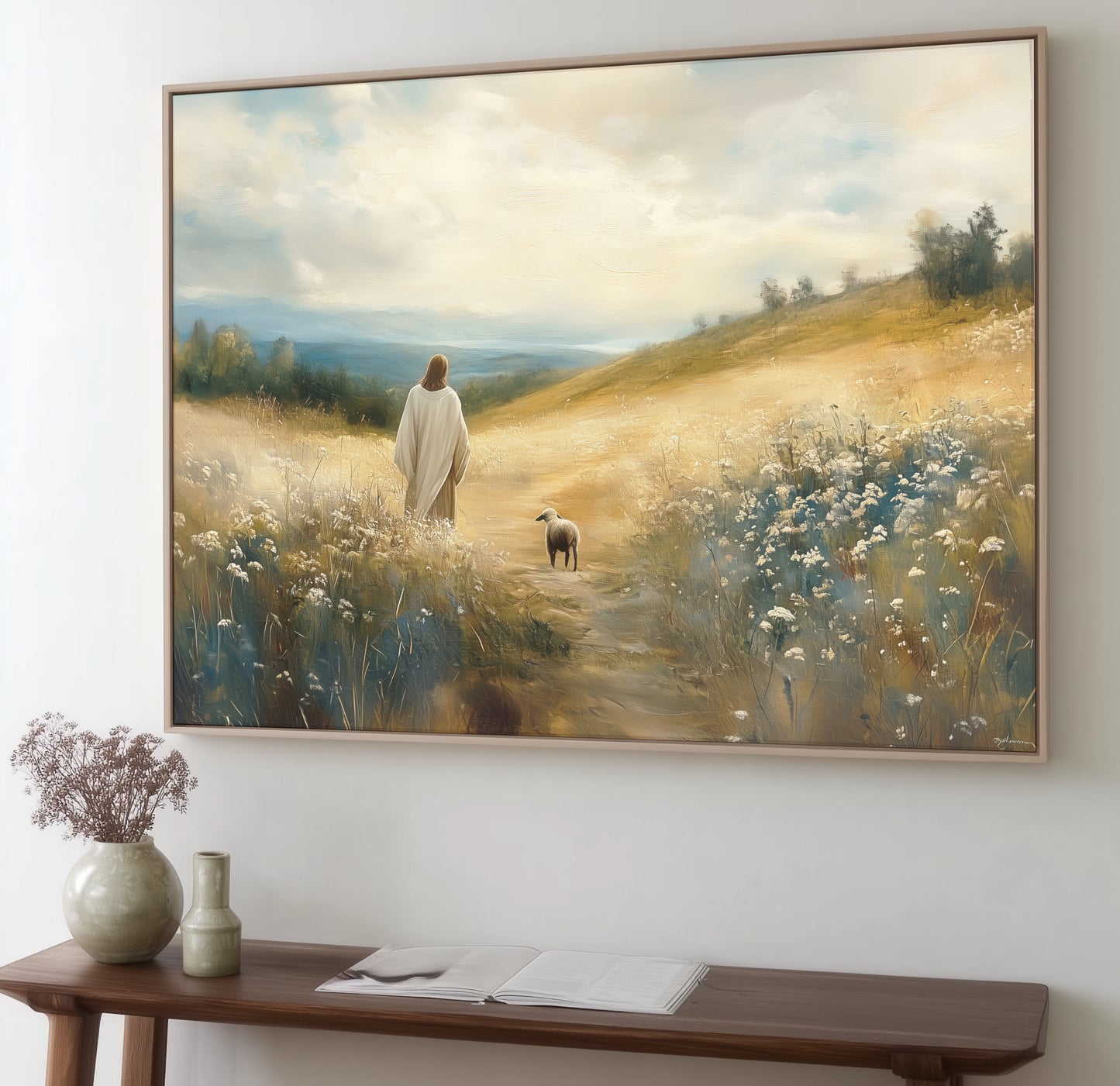 Lost Lamb - Float Frame Canvas