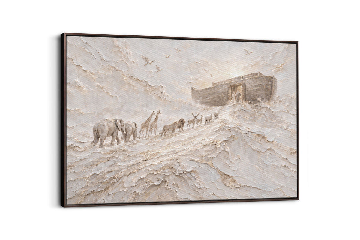 Noah's Ark Abstract - Float Frame Canvas
