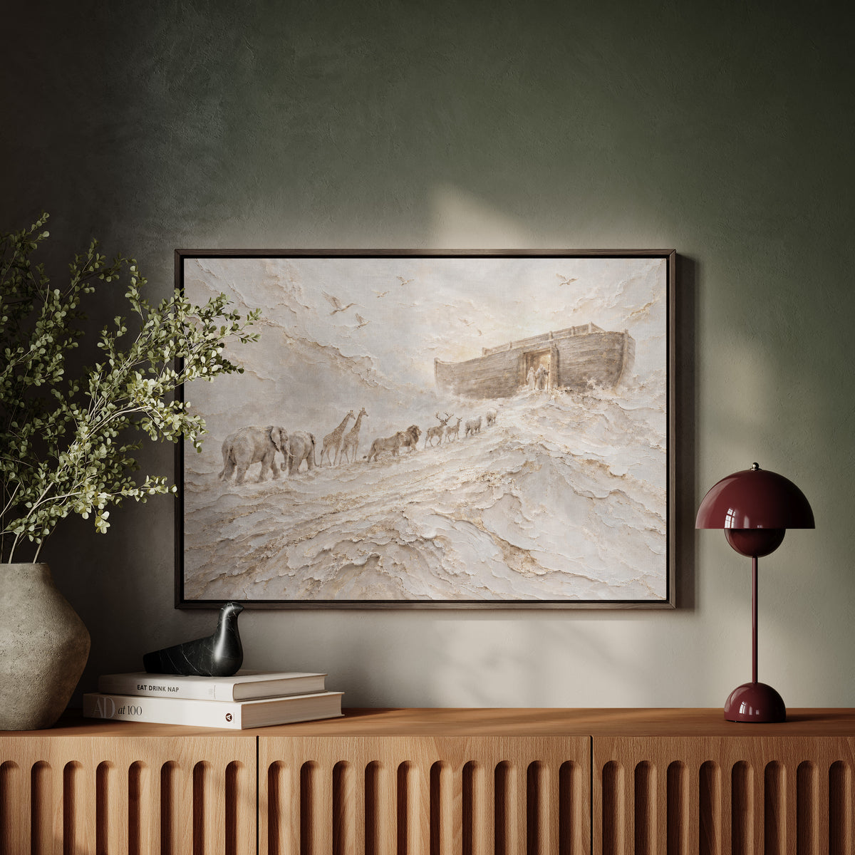 Noah's Ark Abstract - Float Frame Canvas