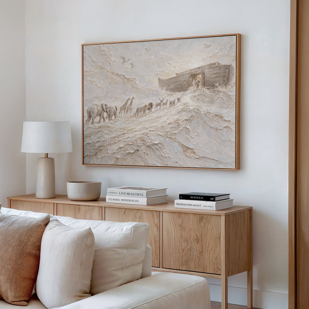 Noah's Ark Abstract - Float Frame Canvas