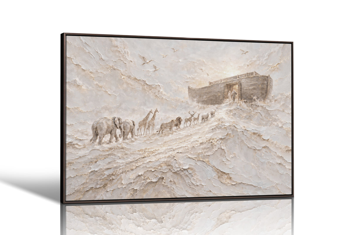Noah's Ark Abstract - Float Frame Canvas