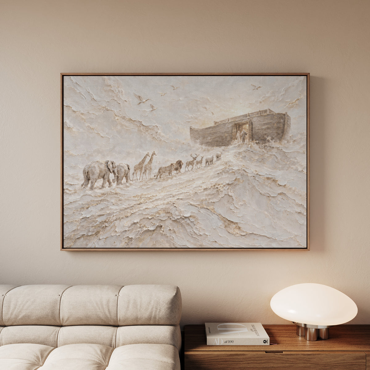 Noah's Ark Abstract - Float Frame Canvas