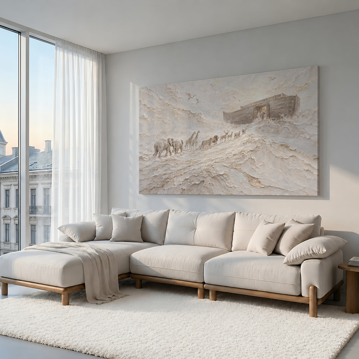 Noah's Ark Abstract - Float Frame Canvas