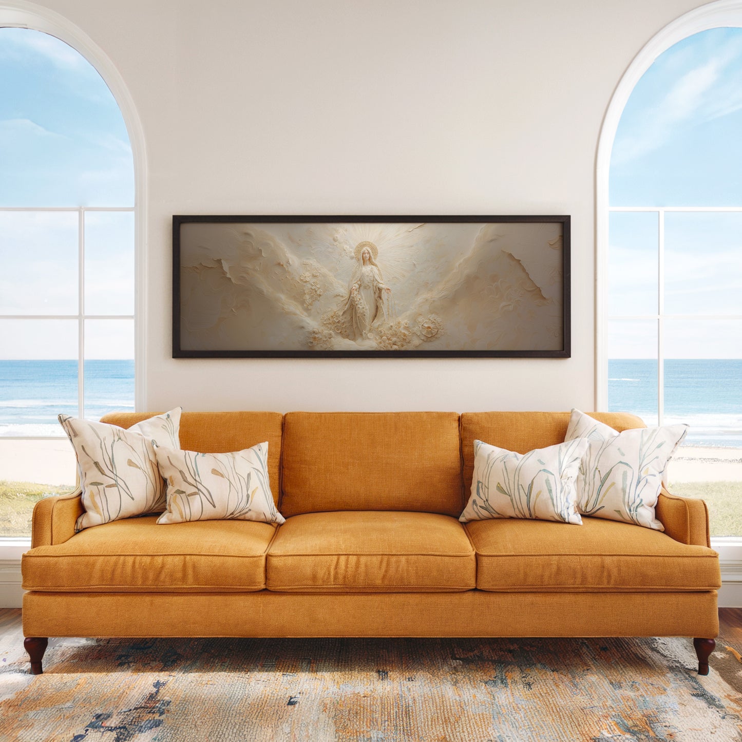 Nuestra Señora Virgen María del Rosario - Lienzo con Marco Flotante