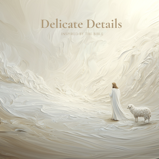 Parábola de la oveja perdida - Lienzo con marco flotante