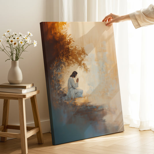 Praying Jesus - Garden of Gethsemane - Stretched Canvas