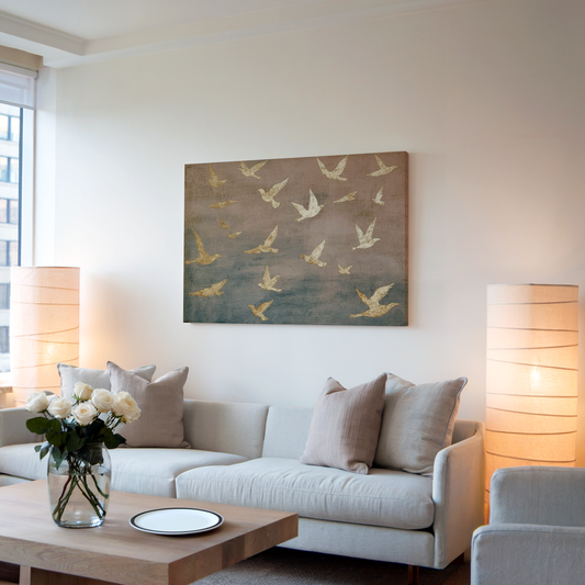 Psalm 91 pink stretched canvas