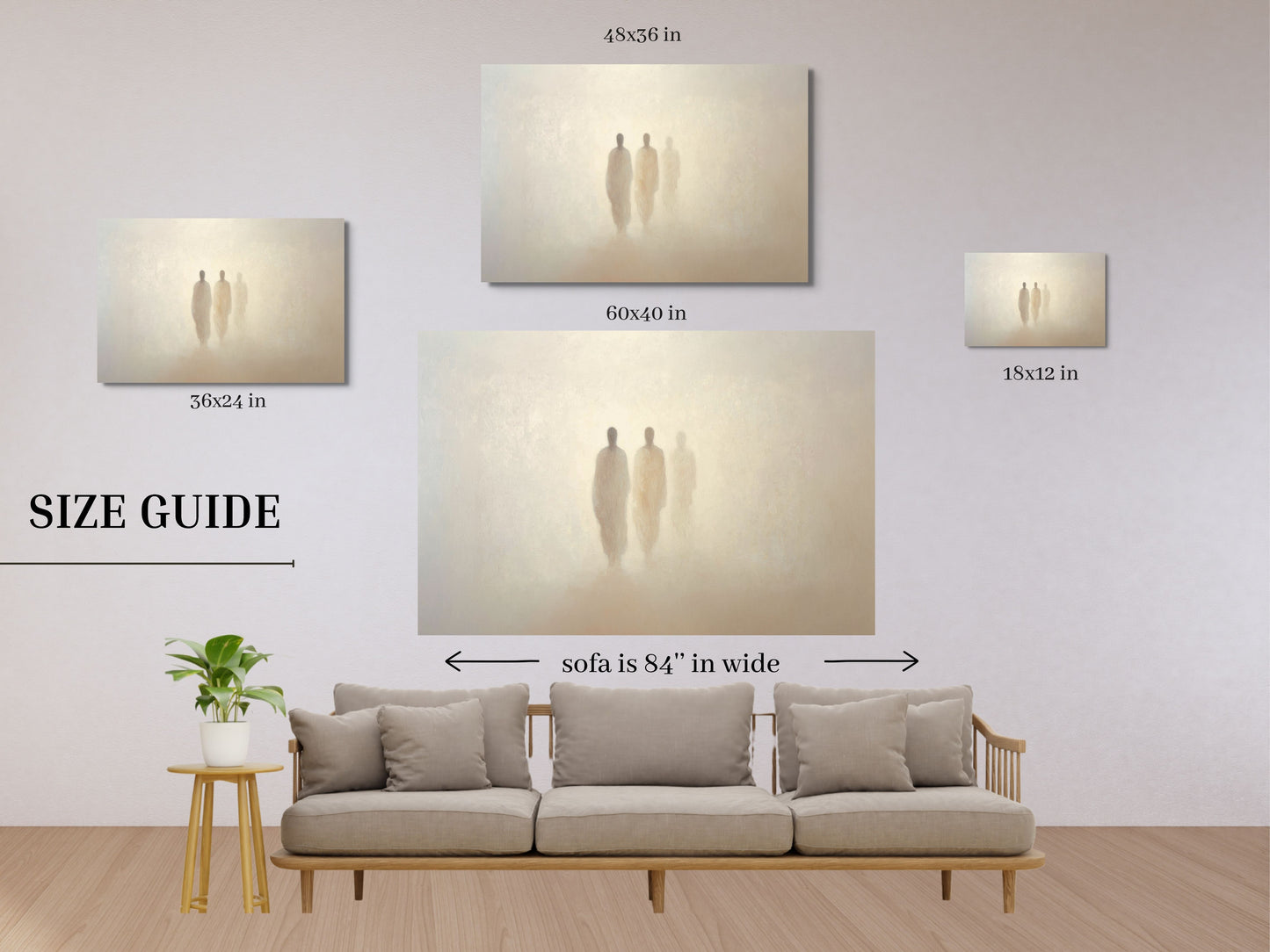 Road to Emmaus  - Minimalist Abstract - Stretched Canvas