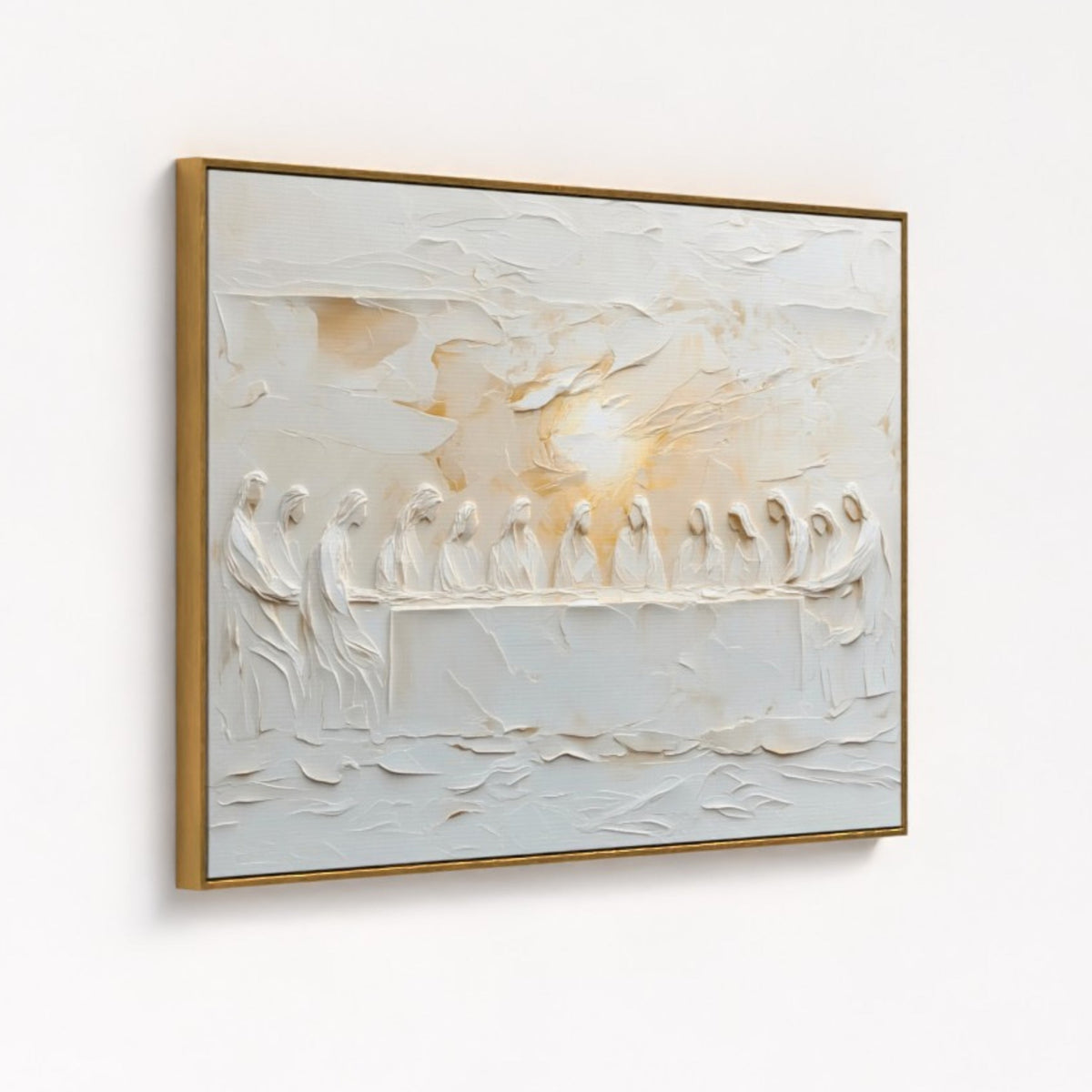 The Last Supper Abstract - Float Frame Canvas