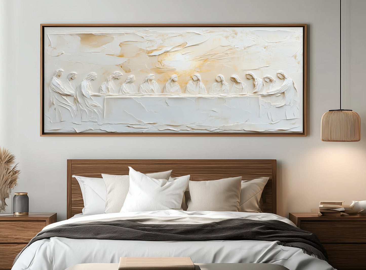 La Última Cena Resumen - Lienzo con marco flotante