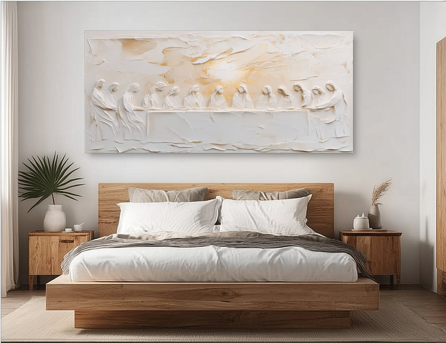 La Última Cena Resumen - Lienzo con marco flotante