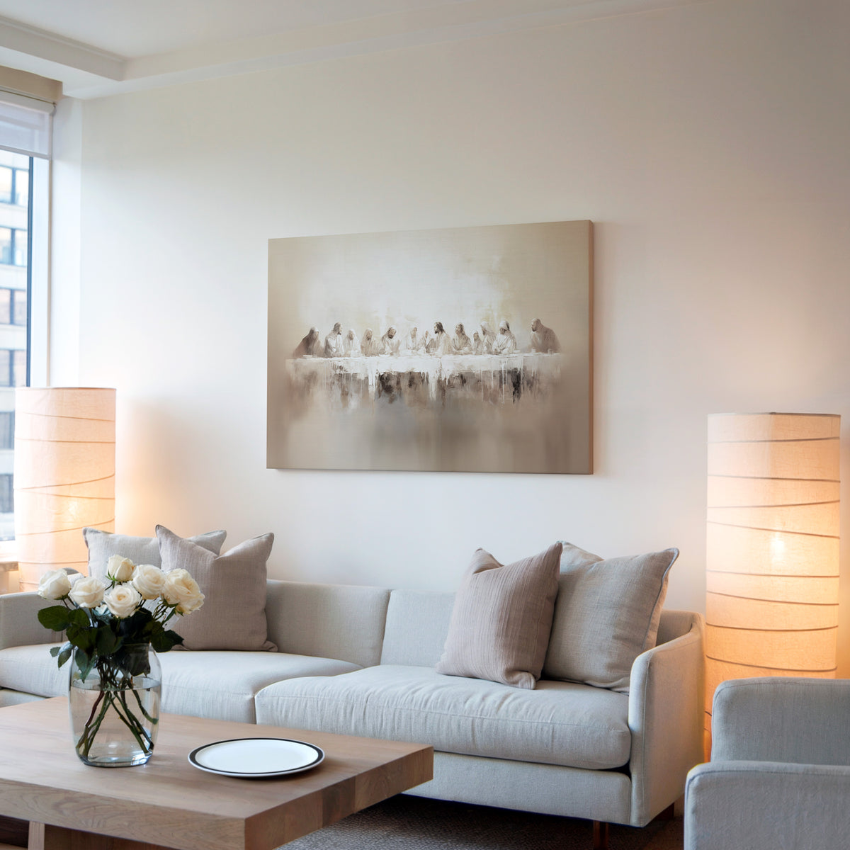 Letztes Abendmahl - Float Frame Canvas