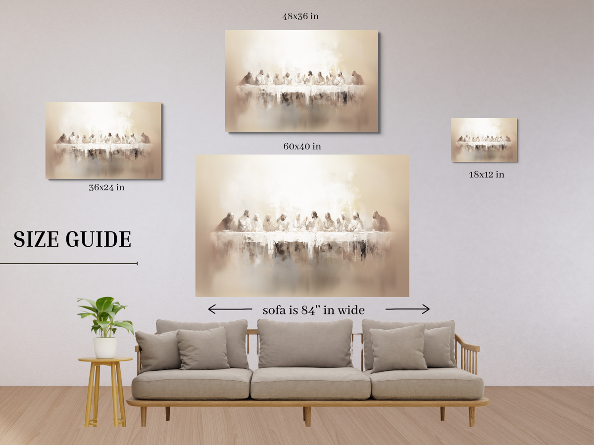 Letztes Abendmahl - Float Frame Canvas