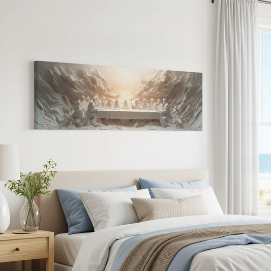 Resumen de la Última Cena de Jesús - Lienzo estirado