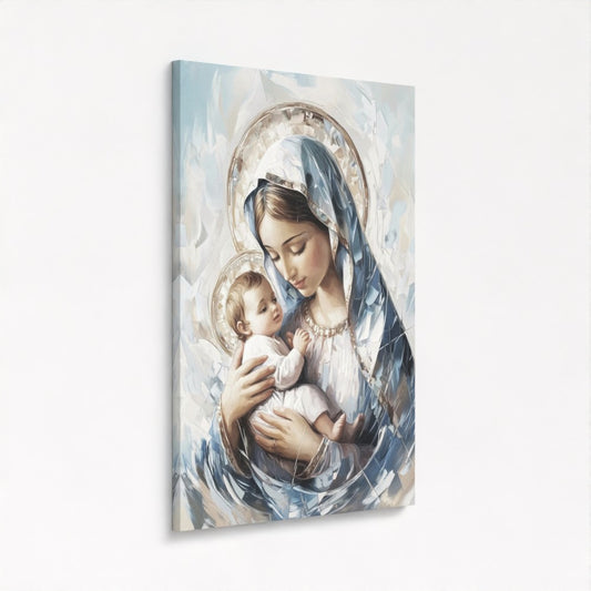 Virgen María y el Niño Jesús - Lienzo estirado