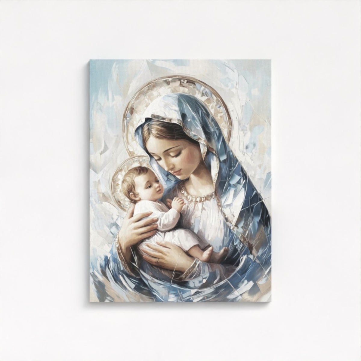 Virgin Mary and Baby Jesus - Stretched Canvas