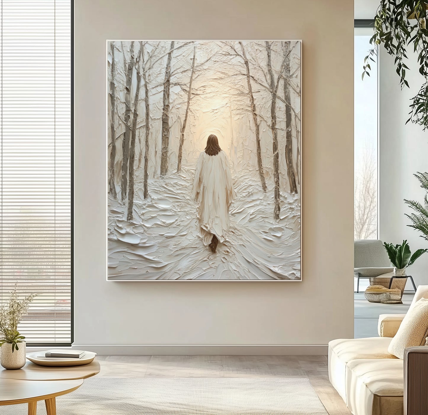 Caminar en gracia - Lienzo con marco flotante