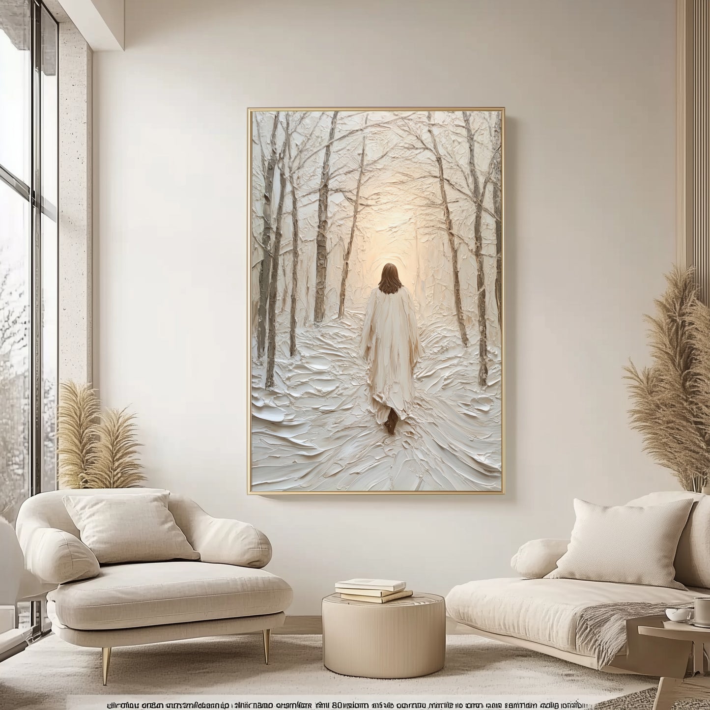 Caminar en gracia - Lienzo con marco flotante