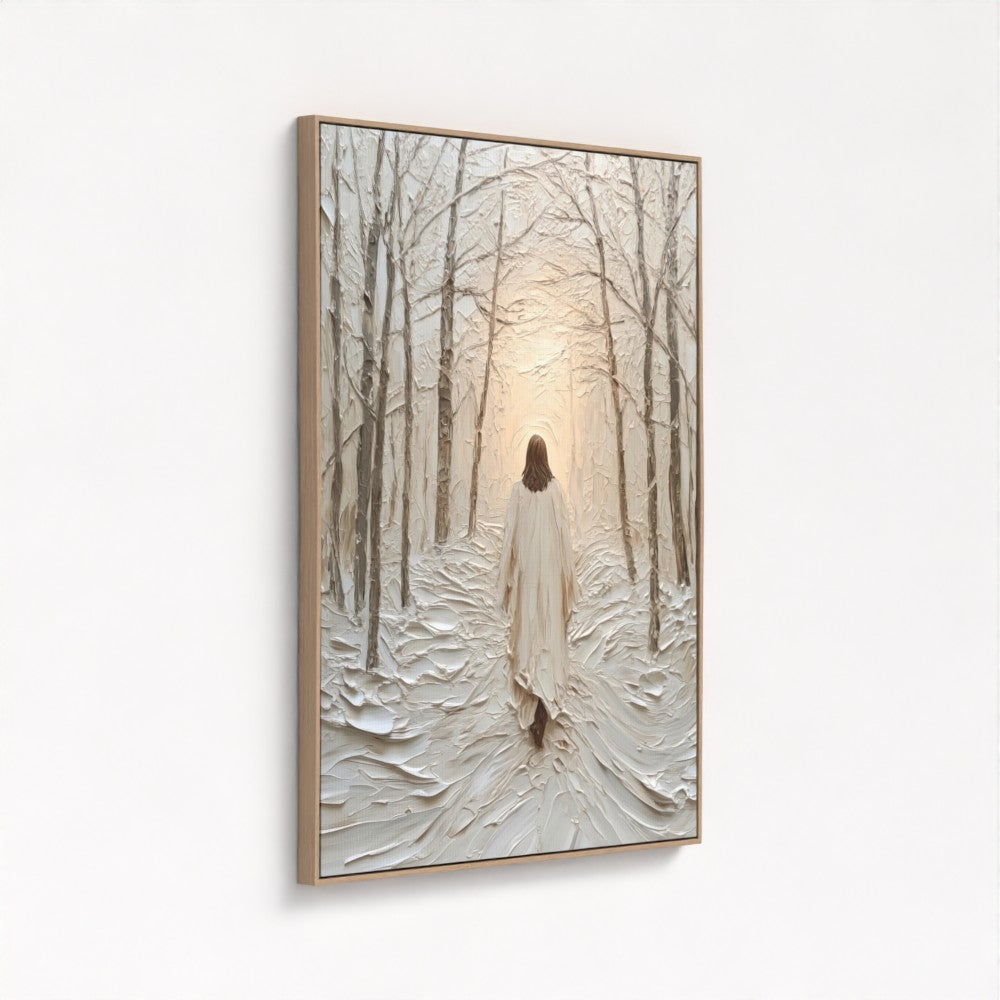 Caminar en gracia - Lienzo con marco flotante