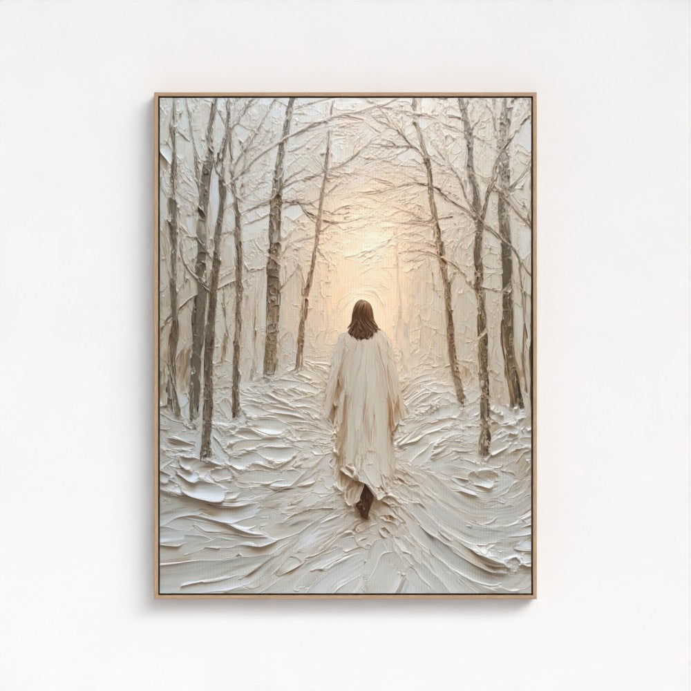 Caminar en gracia - Lienzo con marco flotante