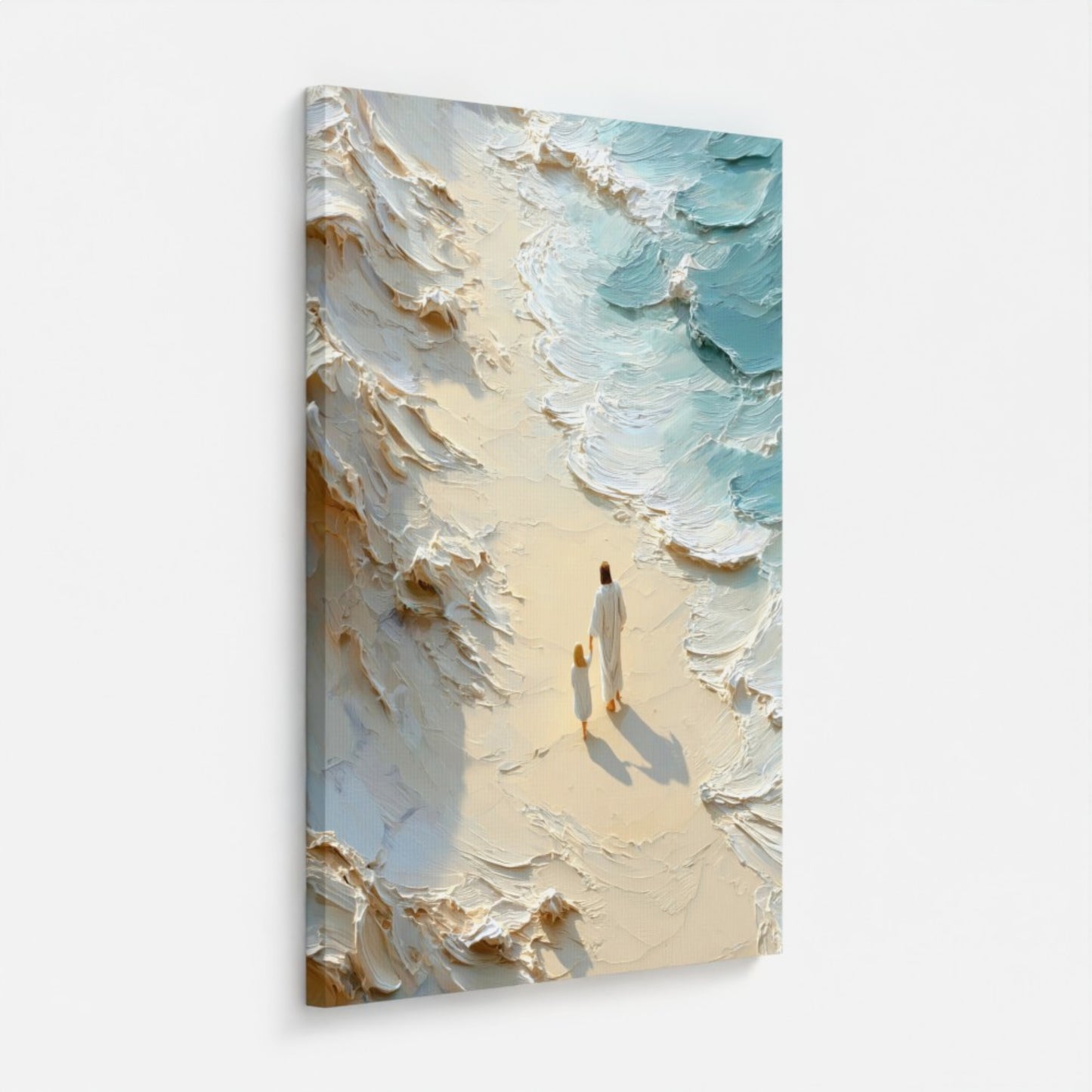 Camina conmigo - Chica rubia - Lienzo con marco flotante