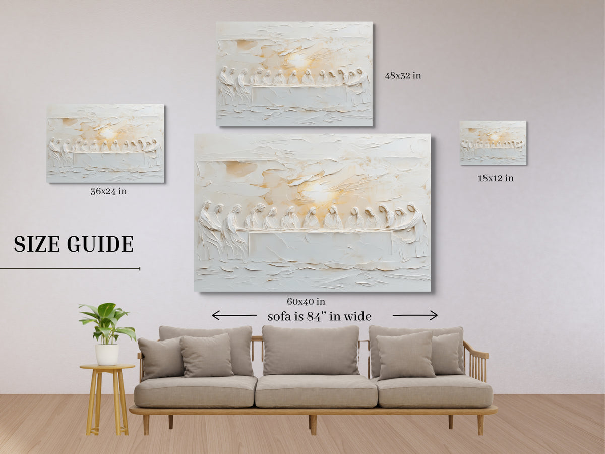 The Last Supper Abstract - Float Frame Canvas
