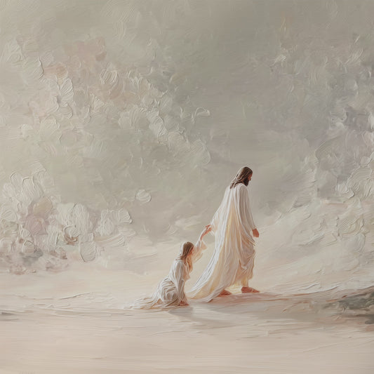 Jesus heals a woman Jesus miracle - Float Frame Canvas