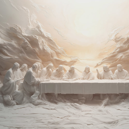 Jesus Last Supper Abstract  - Stretched Canvas